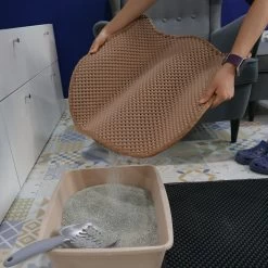 Moonshuttle Headshaped Blackhole Litter Mat -Purrfect Litter Shop 109514 PT3. AC SS1800 V1484838557