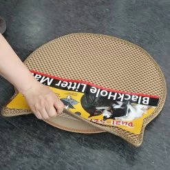 Moonshuttle Headshaped Blackhole Litter Mat -Purrfect Litter Shop 109514 PT4. AC SS1800 V1483462408