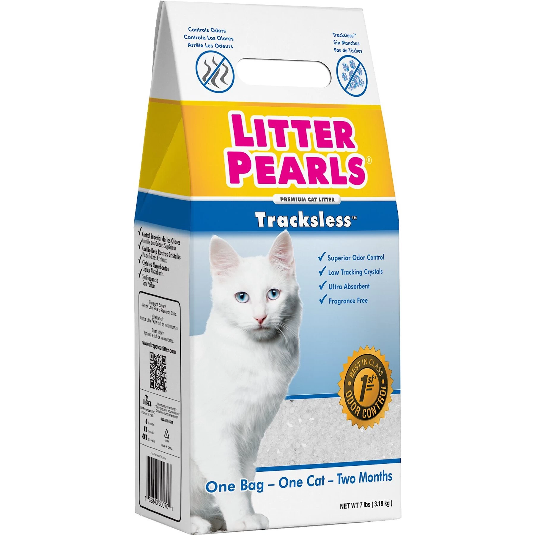Litter Pearls Tracksless Unscented Non-Clumping Crystal Cat Litter 3 Litter Pearls Tracksless Unscented Non-Clumping Crystal Cat Litter