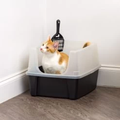 IRIS USA Open Top Litter Box With Scatter Shield & Scoop 12 IRIS USA Open Top Litter Box With Scatter Shield & Scoop -Purrfect Litter Shop 116462 PT2. AC SS1800 V1680811968