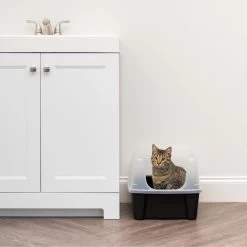 IRIS USA Open Top Litter Box With Scatter Shield & Scoop 13 IRIS USA Open Top Litter Box With Scatter Shield & Scoop -Purrfect Litter Shop 116462 PT3. AC SS1800 V1680811668