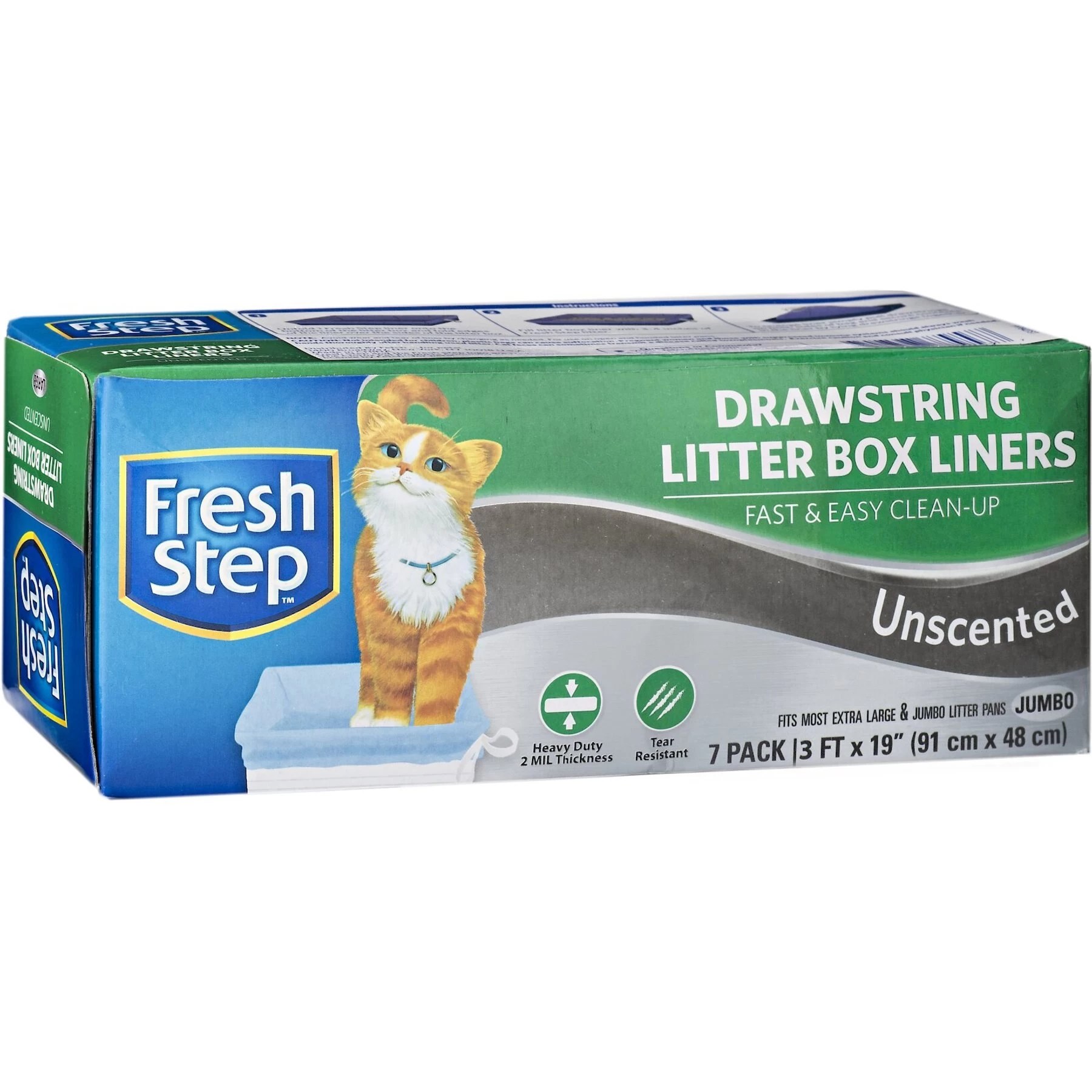 Fresh Step Products Drawstring Litter Box Liner, 7 Count, Jumbo, Unscented 3 Fresh Step Products Drawstring Litter Box Liner, 7 Count, Jumbo, Unscented