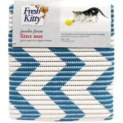 Fresh Kitty Jumbo Foam Chevron Cat Litter Mat