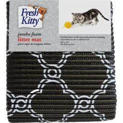 Fresh Kitty Jumbo Foam Quatrefoil Cat Litter Mat