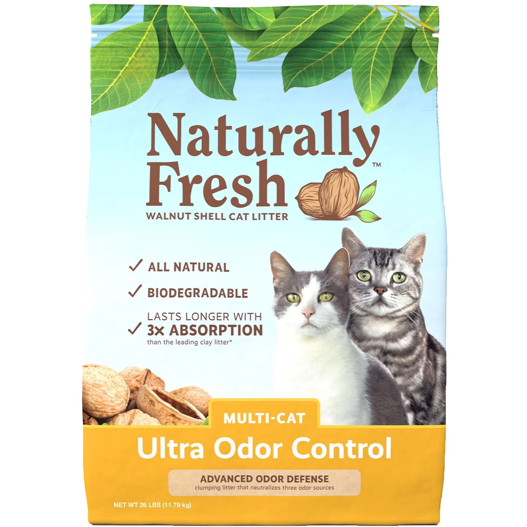 Naturally Fresh Multi-Cat Fresh Unscented Clumping Walnut Cat Litter 3 Naturally Fresh Multi-Cat Fresh Unscented Clumping Walnut Cat Litter