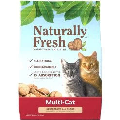 Naturally Fresh Multi-Cat Unscented Clumping Walnut Cat Litter