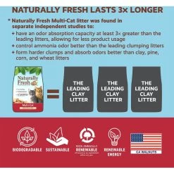 Naturally Fresh Multi-Cat Unscented Clumping Walnut Cat Litter -Purrfect Litter Shop 144725 PT7. AC SS1800 V1595963021