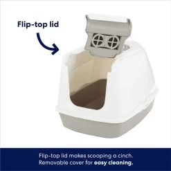 Frisco Flip Top Hooded Cat Litter Box, Gray, Large, 22-in -Purrfect Litter Shop 155654 PT3. AC SS1800 V1675279989