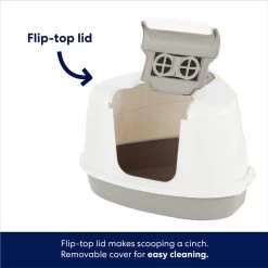 Frisco Flip Top Hooded Corner Cat Litter Box, Large, 21-in -Purrfect Litter Shop 155656 PT2. AC SS1800 V1675279988