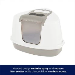 Frisco Flip Top Hooded Corner Cat Litter Box, Large, 21-in -Purrfect Litter Shop 155656 PT3. AC SS1800 V1675279579
