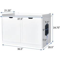 Frisco Decorative Bench Cat Litter Box Cover -Purrfect Litter Shop 156788 PT3. AC SS1800 V1570480071