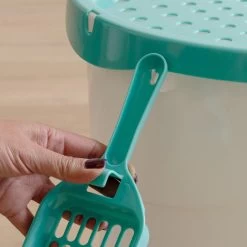 IRIS USA Large Round Top Entry Cat Litter Box & Scoop -Purrfect Litter Shop 156874 PT6. AC SS1800 V1680809024