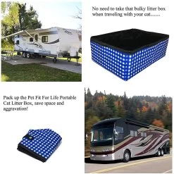 Pet Fit For Life Collapsible Portable Litter Box With Collapsible Bowl -Purrfect Litter Shop 159018 PT4. AC SS1800 V1552502527