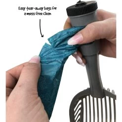 Fresh Kitty Large Deluxe Cat Litter Scoop With Waste Bag Handle -Purrfect Litter Shop 166726 PT4. AC SS1800 V1556198286