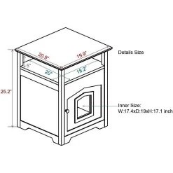 Arf Pets Designer Enclosed Cat Litter Box -Purrfect Litter Shop 173265 PT2. AC SS1800 V1617700009