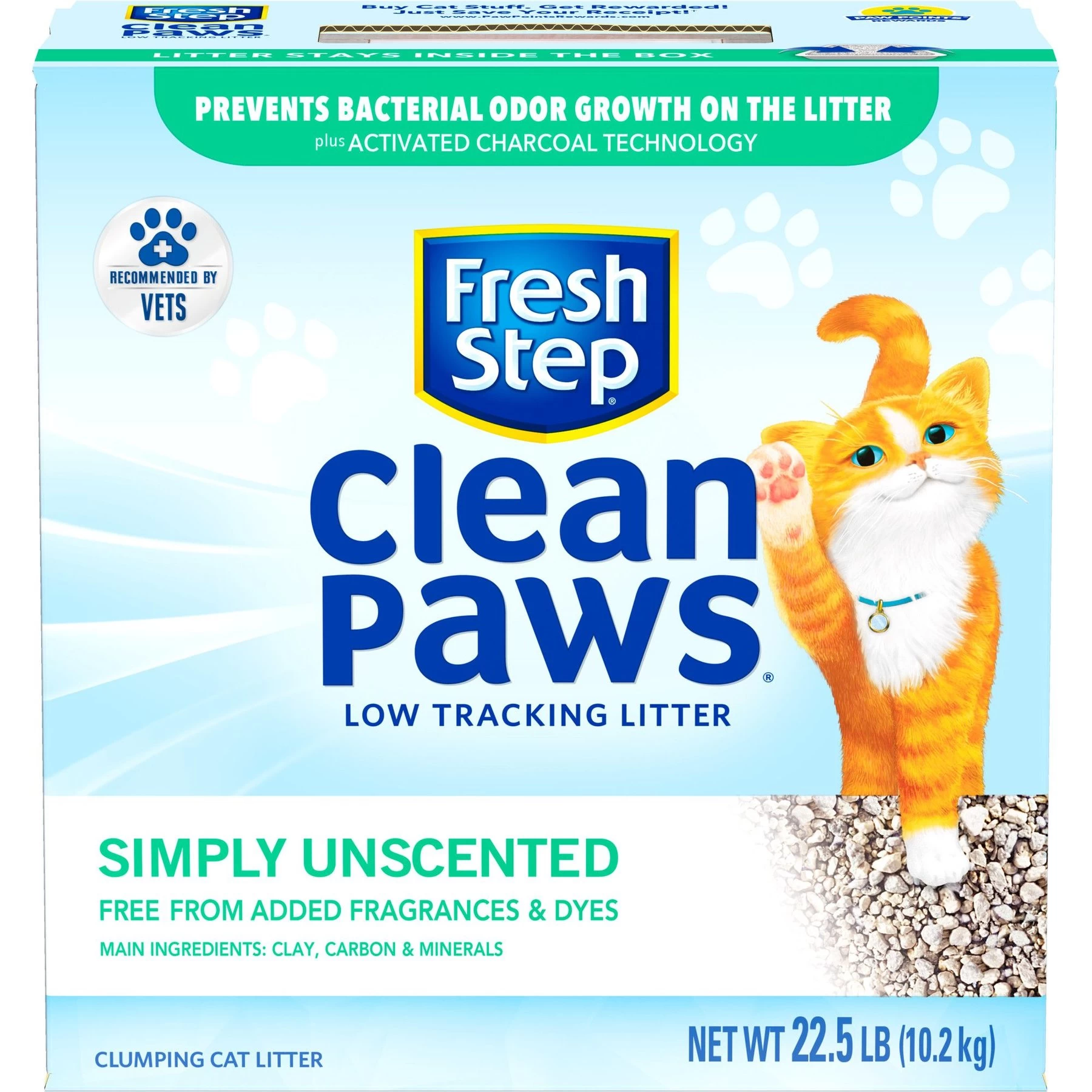 Fresh Step Clean Paws Simply Unscented Clumping Clay Cat Litter 3 Fresh Step Clean Paws Simply Unscented Clumping Clay Cat Litter