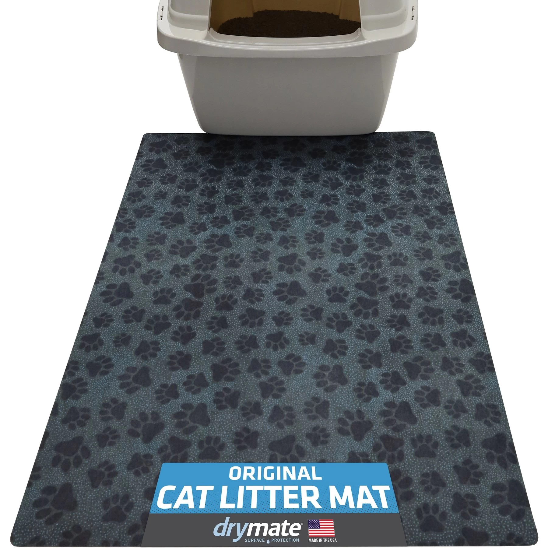 Drymate Protective & Decorative Cat Litter Mat, Paw Dots, Large, 20-in X 28-in 3 Drymate Protective & Decorative Cat Litter Mat, Paw Dots, Large, 20-in X 28-in