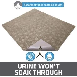 Drymate Premium Debossed Paw Cat Litter Trapping Mat, Taupe, X-Large, 28-in X 34-in -Purrfect Litter Shop 181550 PT2. AC SS1800 V1691002846