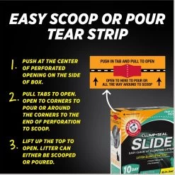 Arm & Hammer Litter SLIDE Easy Clean-Up Clumping Cat Litter Non-Stop Odor Control With 10 Days Of Odor Control -Purrfect Litter Shop 184408 PT2. AC SS1800 V1663797261