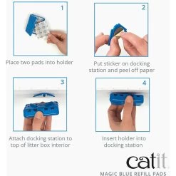 Catit Magic Blue Odor Reducing Refill Cat Litter Pad, 6 Count -Purrfect Litter Shop 191593 PT4. AC SS1800 V1628094370