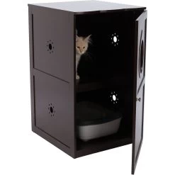 TRIXIE 2-Story Wooden Cat Litter Box Enclosure -Purrfect Litter Shop 207461 PT2. AC SS1800 V1584023943