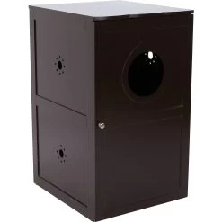 TRIXIE 2-Story Wooden Cat Litter Box Enclosure -Purrfect Litter Shop 207461 PT3. AC SS1800 V1584023911