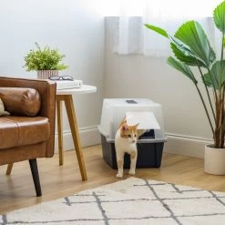 IRIS USA Enclosed With Front Door Flap & Scoop Cat Litter Box -Purrfect Litter Shop 231660 PT3. AC SS1800 V1680812853