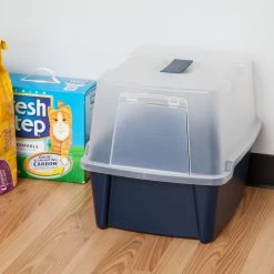 IRIS USA Enclosed With Front Door Flap & Scoop Cat Litter Box -Purrfect Litter Shop 231660 PT5. AC SS1800 V1680811968