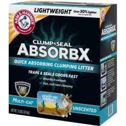 Arm & Hammer Litter Clump & Seal AbsorbX Absorbing Unscented Multi-Cat Cat Litter -Purrfect Litter Shop 232642 PT2. AC SS1800 V1615932395