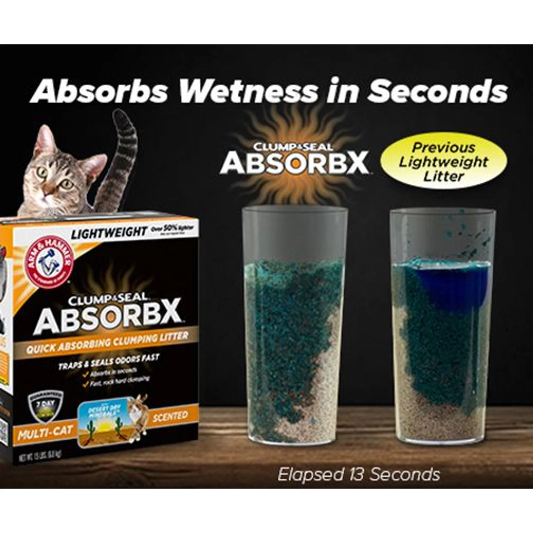 Arm & Hammer Litter Clump & Seal AbsorbX Absorbing Multi-Cat Cat Litter 5 Arm & Hammer Litter Clump & Seal AbsorbX Absorbing Multi-Cat Cat Litter - Image 3