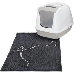 Frisco Microfiber Chenille Cat Silhouette Litter Mat -Purrfect Litter Shop 235902 PT3. AC SS1800 V1603342031
