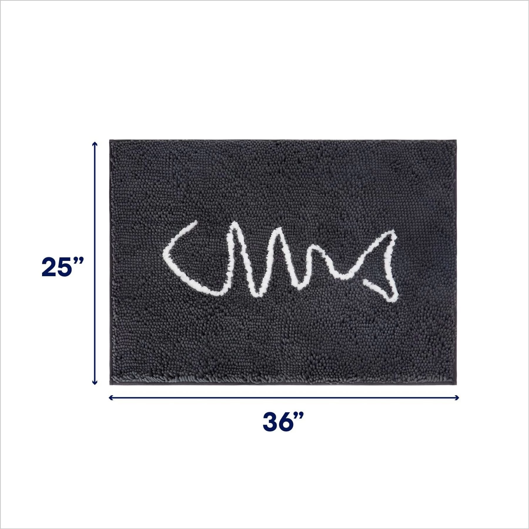 Frisco Microfiber Chenille Fish Bone Litter Mat 4 Frisco Microfiber Chenille Fish Bone Litter Mat - Image 2