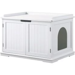 Unipaws Decorative Cat Litter Box Enclosure -Purrfect Litter Shop 241607 PT2. AC SS1800 V1600394785