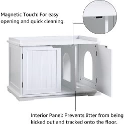 Unipaws Decorative Cat Litter Box Enclosure -Purrfect Litter Shop 241607 PT3. AC SS1800 V1600388784