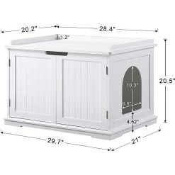 Unipaws Decorative Cat Litter Box Enclosure -Purrfect Litter Shop 241607 PT6. AC SS1800 V1631605006