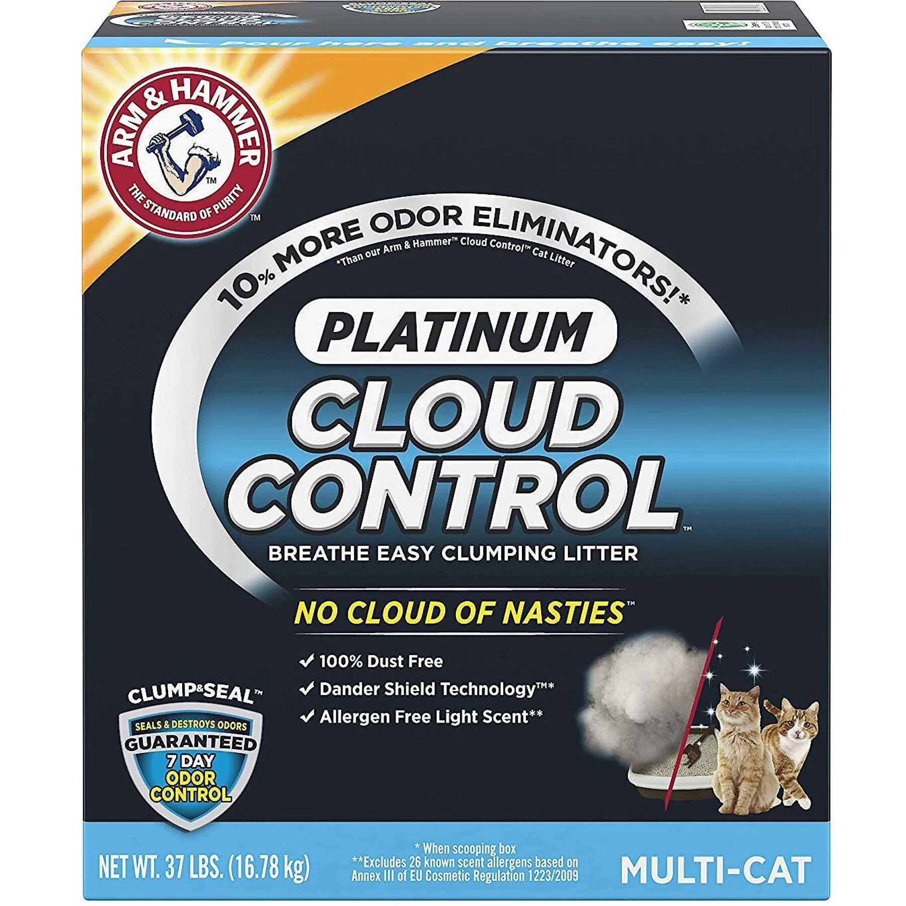 Arm & Hammer Litter Cat Litter Deodorizer Powder & Arm & Hammer Litter Cloud Control Platinum Multi-Cat Clumping Cat Litter With Hypoallergenic Light Scent 6 Arm & Hammer Litter Cat Litter Deodorizer Powder & Arm & Hammer Litter Cloud Control Platinum Multi-Cat Clumping Cat Litter With Hypoallergenic Light Scent - Image 4
