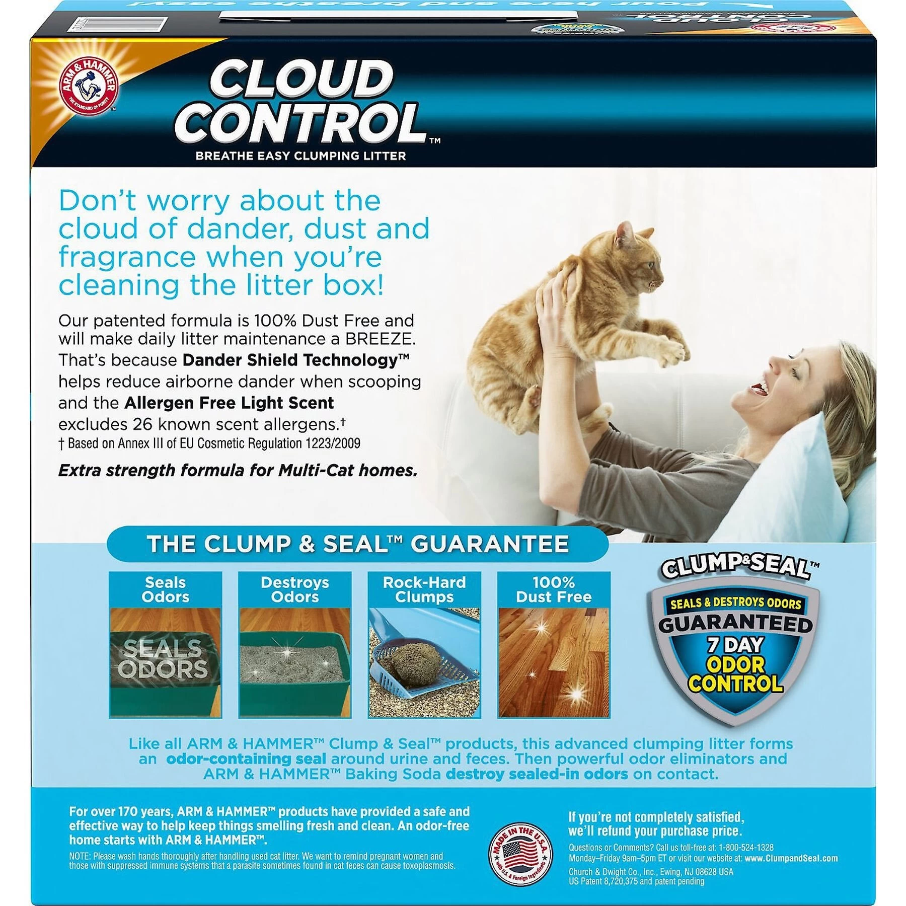 Arm & Hammer Litter Cat Litter Deodorizer Powder & Arm & Hammer Litter Cloud Control Platinum Multi-Cat Clumping Cat Litter With Hypoallergenic Light Scent 7 Arm & Hammer Litter Cat Litter Deodorizer Powder & Arm & Hammer Litter Cloud Control Platinum Multi-Cat Clumping Cat Litter With Hypoallergenic Light Scent - Image 5
