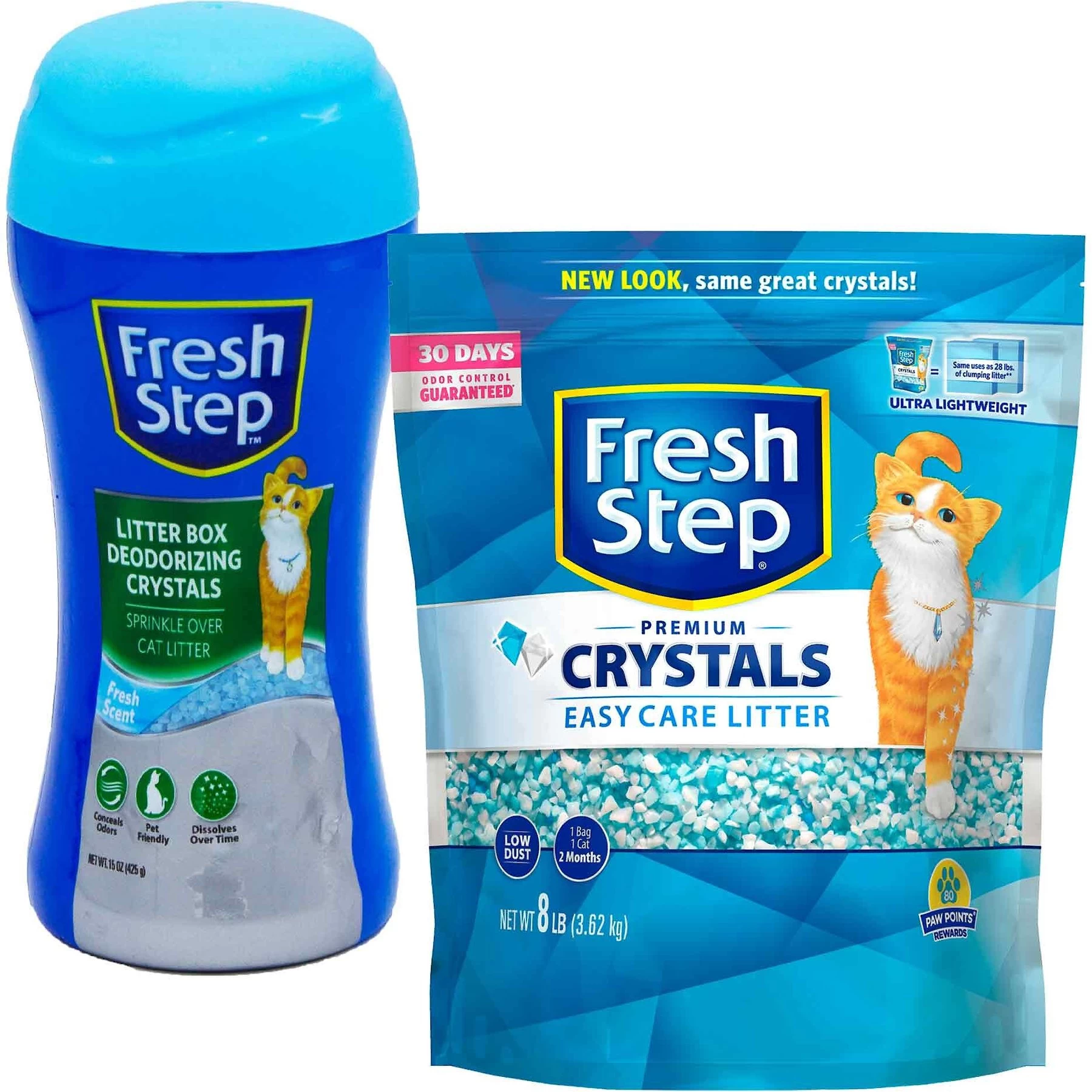 Fresh Step Products Fresh Scent Cat Litter Deodorizing Crystals & Fresh Step Fresh Scented Non-Clumping Crystal Cat Litter 2 Fresh Step Products Fresh Scent Cat Litter Deodorizing Crystals & Fresh Step Fresh Scented Non-Clumping Crystal Cat Litter