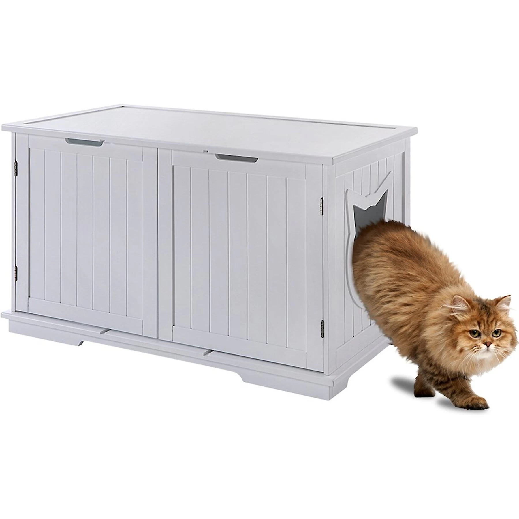 Sweet Barks Wooden Washroom Bench Cat Litter Box Enclosure 3 Sweet Barks Wooden Washroom Bench Cat Litter Box Enclosure