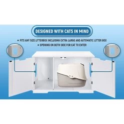 Sweet Barks Wooden Washroom Bench Cat Litter Box Enclosure 14 Sweet Barks Wooden Washroom Bench Cat Litter Box Enclosure -Purrfect Litter Shop 258683 PT5. AC SS1800 V1603833727