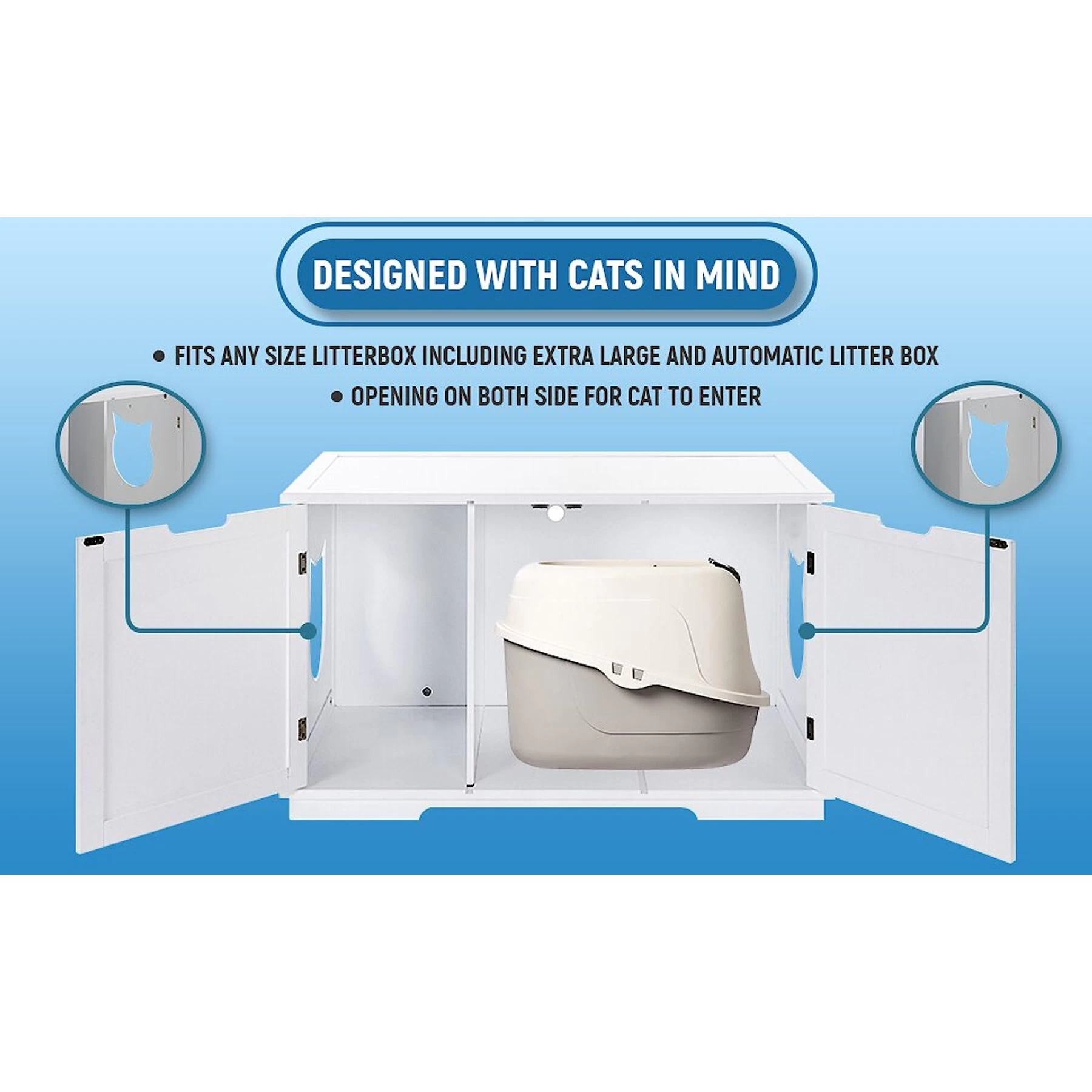 Sweet Barks Wooden Washroom Bench Cat Litter Box Enclosure 8 Sweet Barks Wooden Washroom Bench Cat Litter Box Enclosure - Image 6