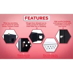 Sweet Barks Wooden Side Table Cat Litter Box Enclosure 13 Sweet Barks Wooden Side Table Cat Litter Box Enclosure -Purrfect Litter Shop 258686 PT3. AC SS1800 V1603833104