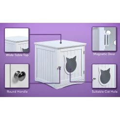 Sweet Barks Wooden Side Table Cat Litter Box Enclosure 14 Sweet Barks Wooden Side Table Cat Litter Box Enclosure -Purrfect Litter Shop 258686 PT4. AC SS1800 V1603833423