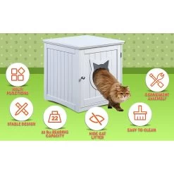 Sweet Barks Wooden Side Table Cat Litter Box Enclosure 15 Sweet Barks Wooden Side Table Cat Litter Box Enclosure -Purrfect Litter Shop 258686 PT5. AC SS1800 V1603834309