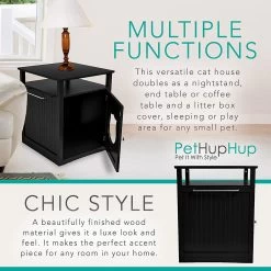 Sweet Barks Wooden Nightstand Cat Litter Box Enclosure -Purrfect Litter Shop 258689 PT5. AC SS1800 V1607644934