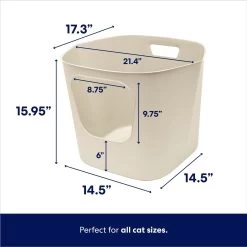 Frisco Leaf High-Sided Cat Litter Box, Large -Purrfect Litter Shop 258782 PT1. AC SS1800 V1675279929