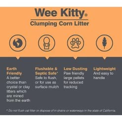 Rufus & Coco Wee Kitty Unscented Clumping Corn Cat Litter -Purrfect Litter Shop 261674 PT2. AC SS1800 V1605655640