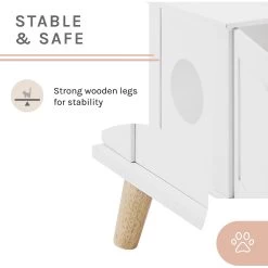 Sam's Pets Becky 24.5-in Cat Tree End Table & Litter Box Enclosure, White 15 Sam's Pets Becky 24.5-in Cat Tree End Table & Litter Box Enclosure, White -Purrfect Litter Shop 261880 PT5. AC SS1800 V1635017534