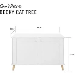 Sam's Pets Becky 24.5-in Cat Tree End Table & Litter Box Enclosure, White 17 Sam's Pets Becky 24.5-in Cat Tree End Table & Litter Box Enclosure, White -Purrfect Litter Shop 261880 PT8. AC SS1800 V1635094935