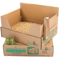 Litter One Biodegradable Disposable Cat Litter Box Kit -Purrfect Litter Shop 262935 PT2. AC SS1800 V1606756644